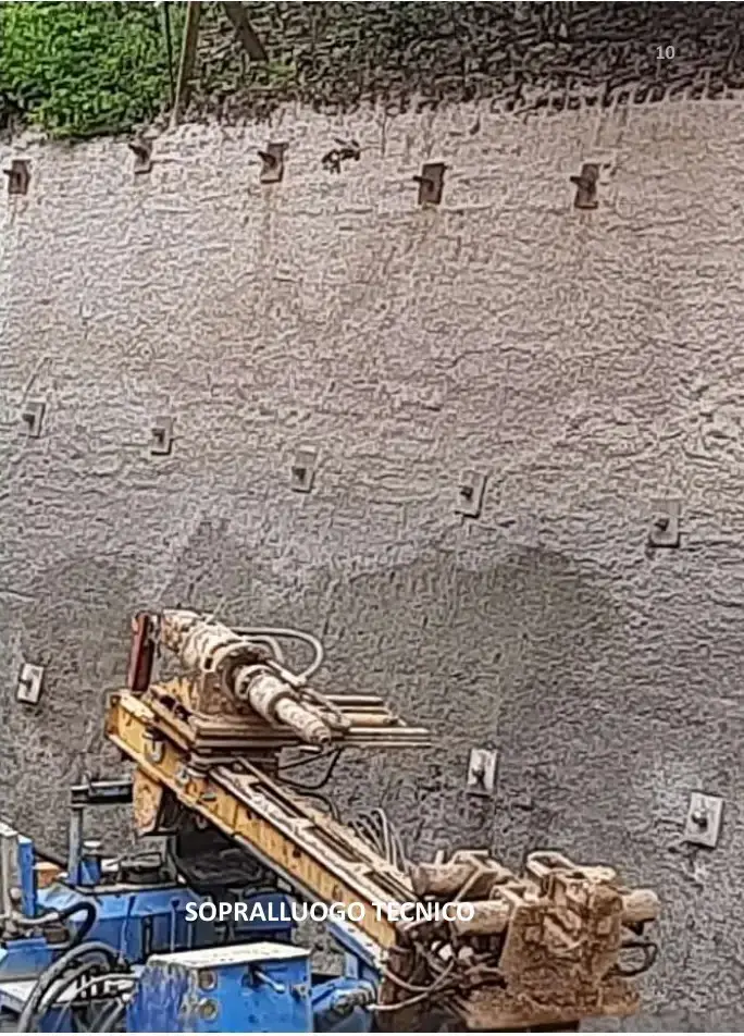 Attrezzatura di perforazione durante un sopralluogo tecnico